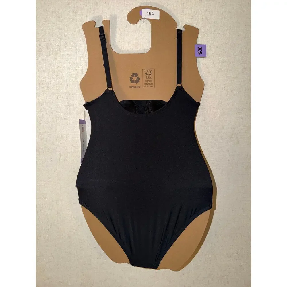 DKNY One-Piece Swimsuit Great For Paddle Boarding Size Small Black NWT - Picture 5 of 7
